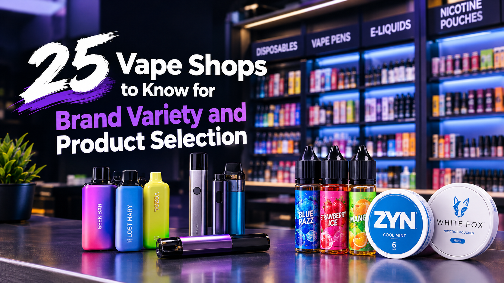 25 Vape Shops to Know for Brand Variety and Product Selection