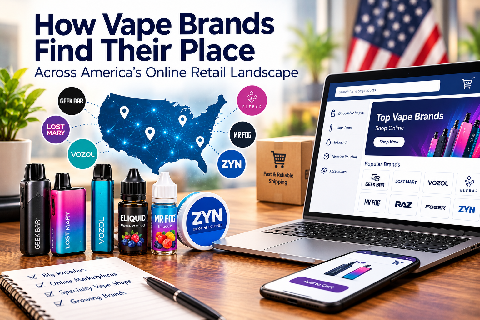 How Vape Brands Find Their Place Across America's Online Retail Landscape
