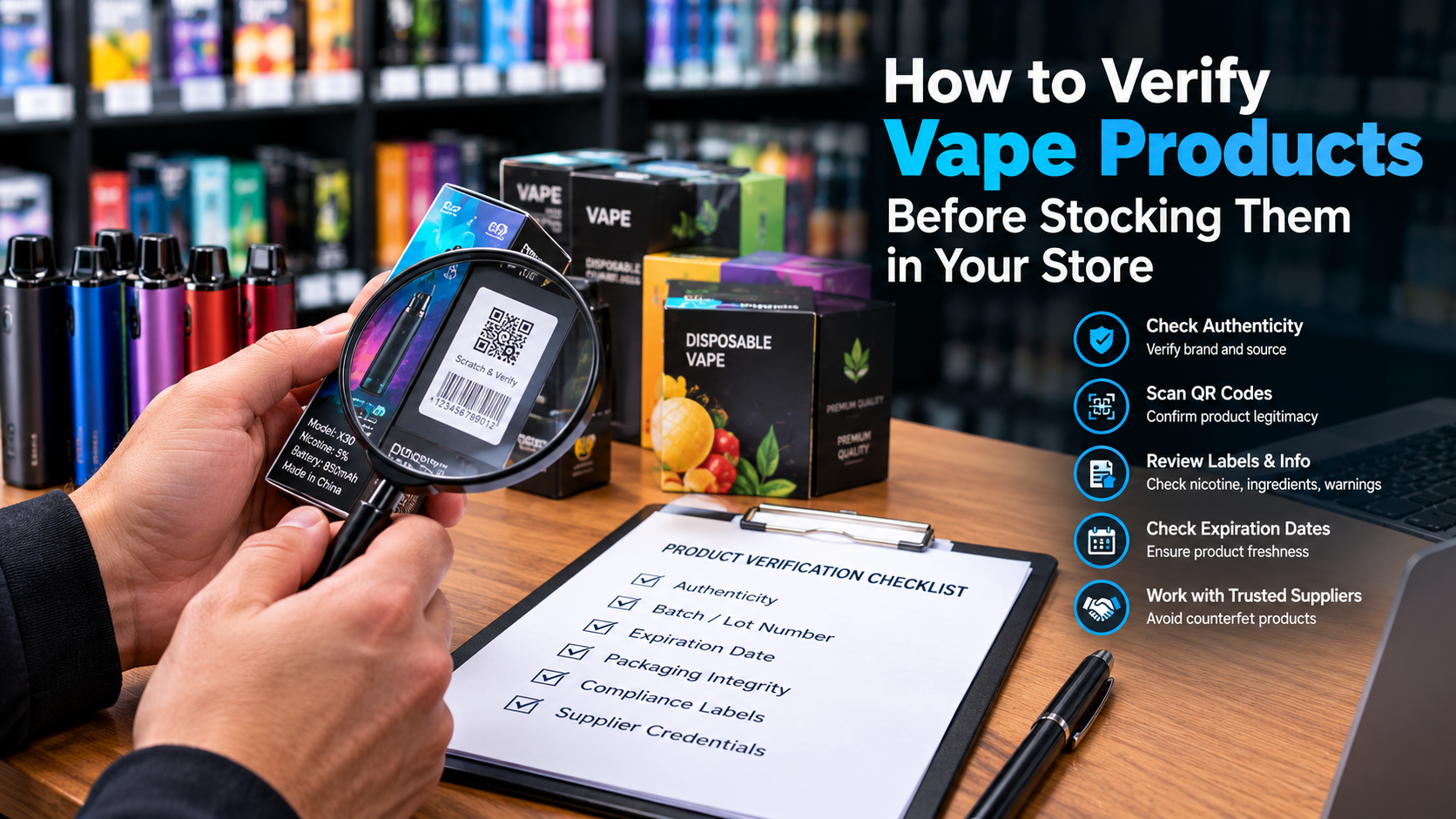 How to Verify Vape Products Before Stocking Them in Your Store