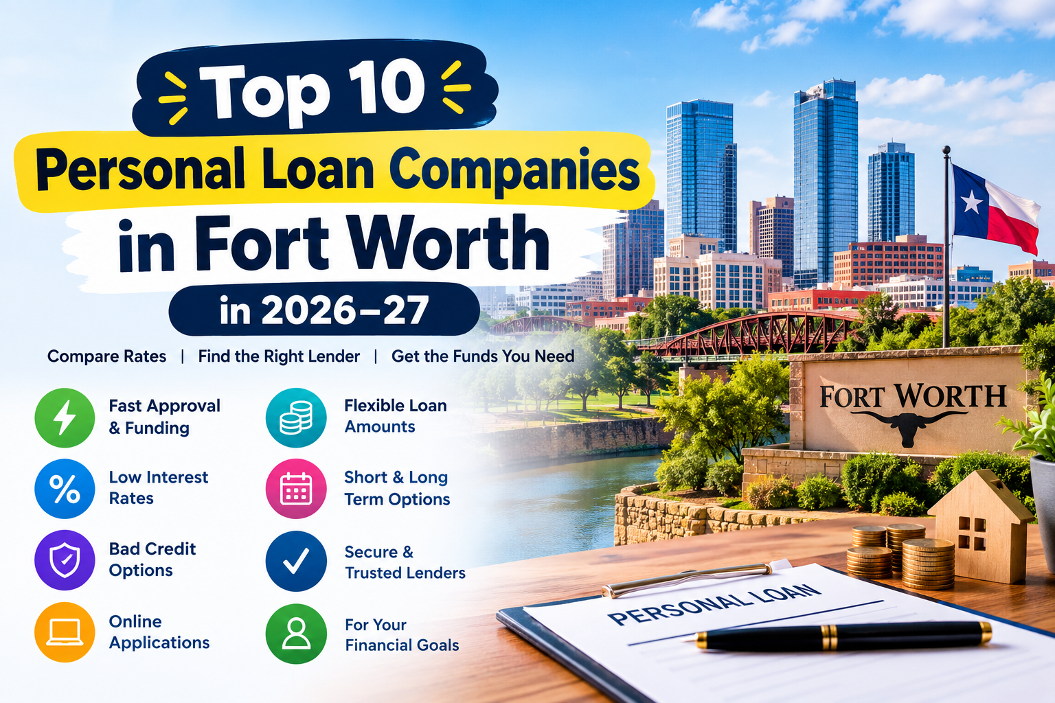 Top 10 Personal Loan Companies in Fort Worth in 2026-27